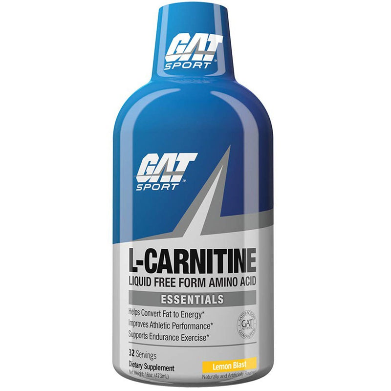 GAT Sport Essentials Liquid L-Carnitine 1500 Lemon Blast 16 Oz