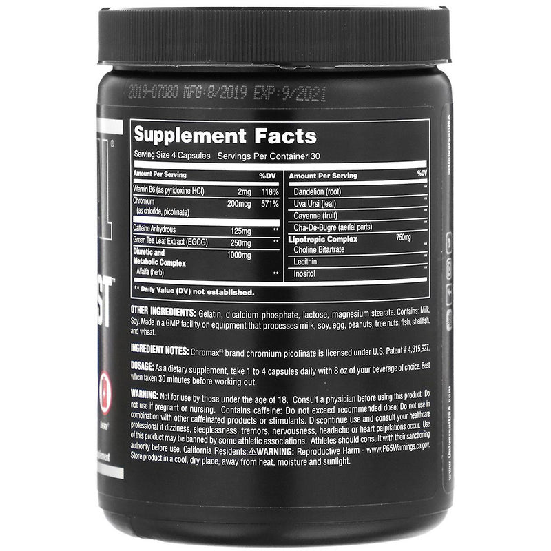 UNIVERSAL RIPPED FAST 120 CAPSULES