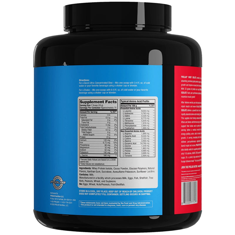 PROLAB: WHEY ISOLATE 5LBS MILK CHOCOLATE
