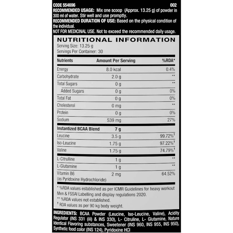 GNC AMP Gold Series BCAA Advanced- Kiwi Strawberry