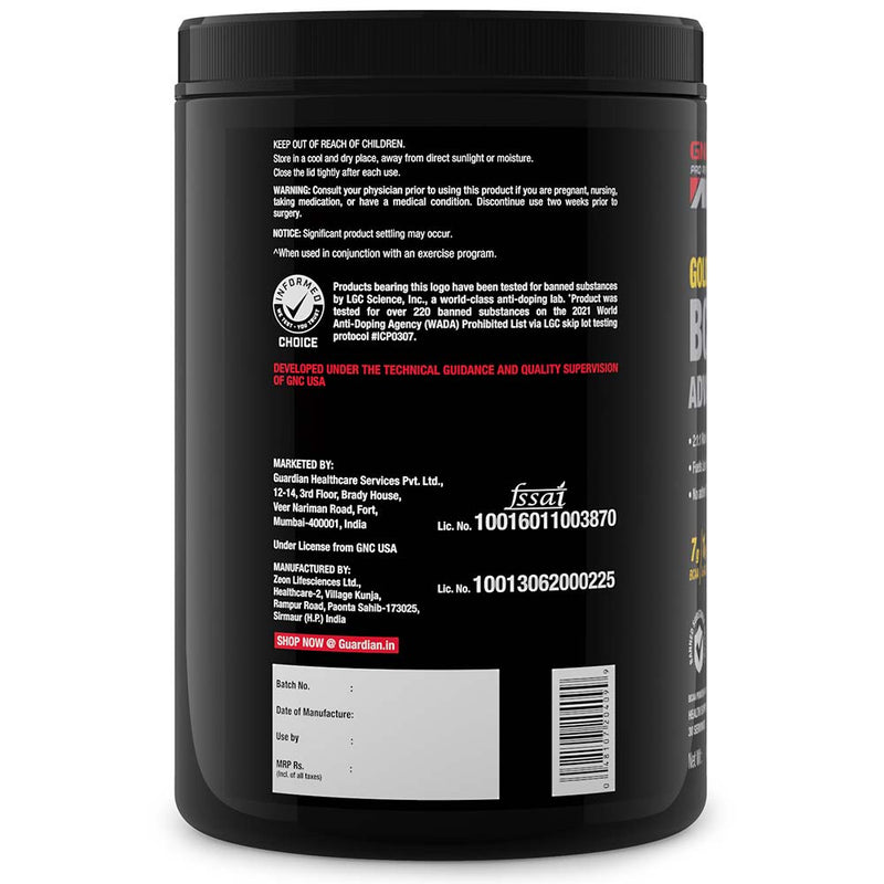 GNC AMP Gold Series BCAA Advanced- Kiwi Strawberry