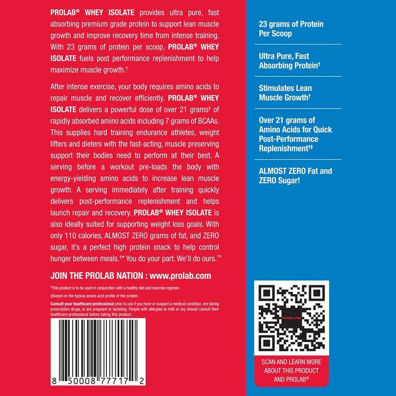 PROLAB: WHEY ISOLATE 5LBS MILK CHOCOLATE