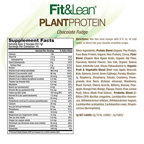 FIT & LEAN PLANT PROTEIN CHOCOLATE FUDGE