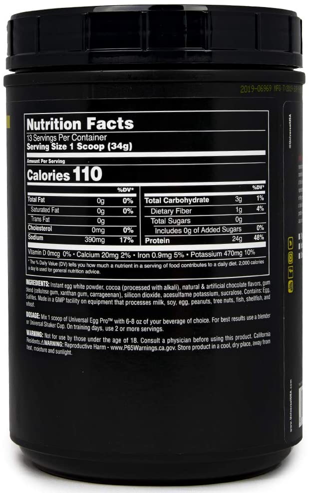 UNIVERSAL NUTRITION EGG PROTEIN 1LB CHOCOLATE