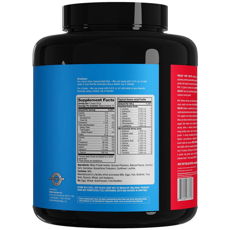 PROLAB: WHEY ISOLATE 5LBS VANILLA ICE CREAM