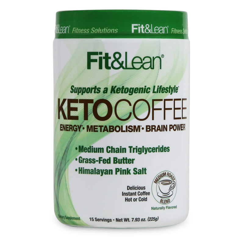 Fit & Lean Keto Coffee Premium Gourmet Ketogenic Medium Roast Instant
