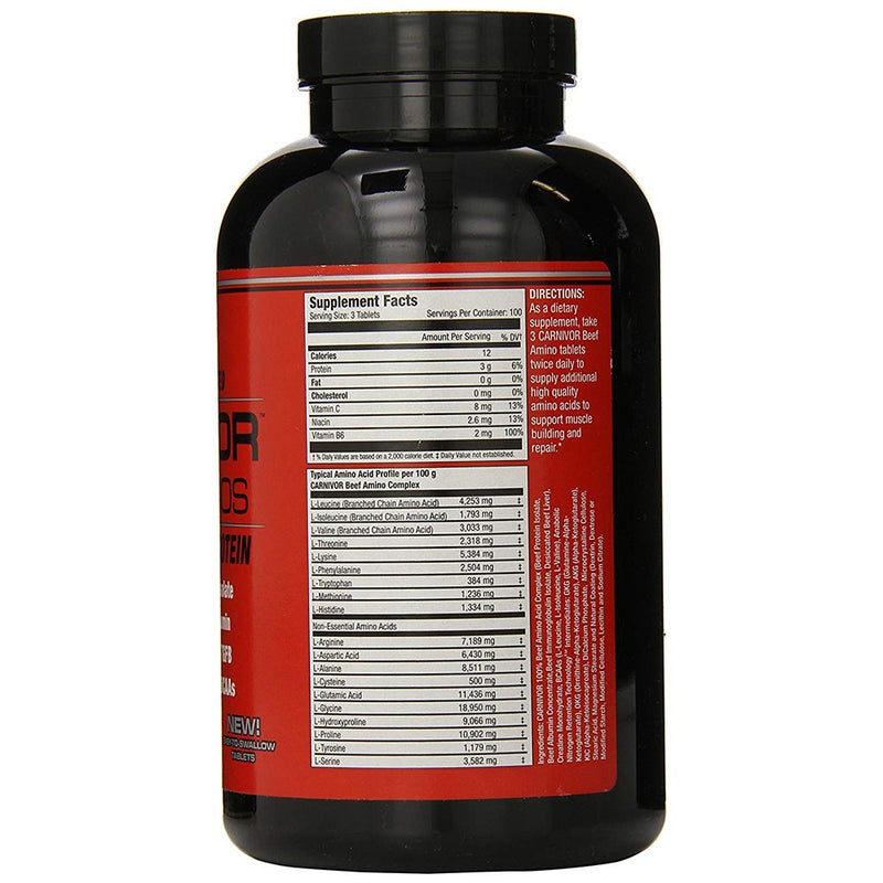 MUSCLE MEDS CARNIVOR BEEF AMINO 300 TAB