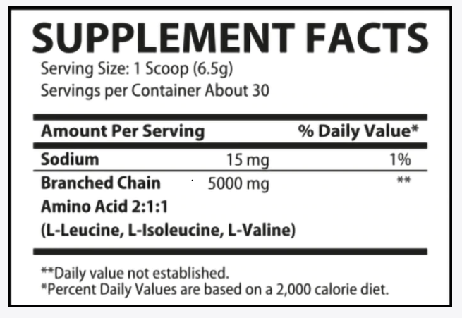 MUSCLE RULZ BCAA POWDER 5000MG 30 Servings