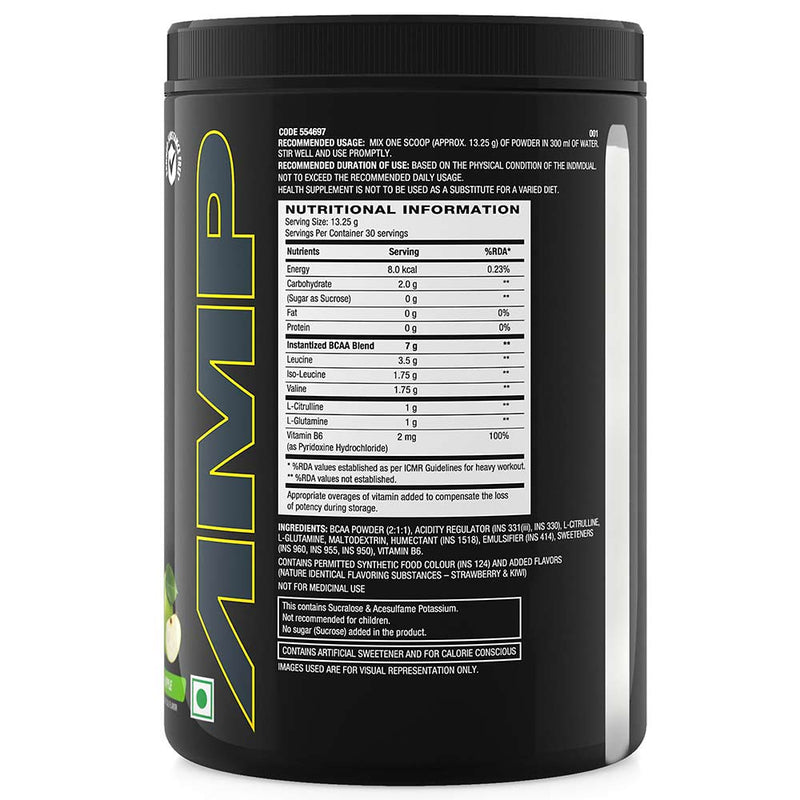 GNC AMP Gold Series BCAA Advanced- Green Apple
