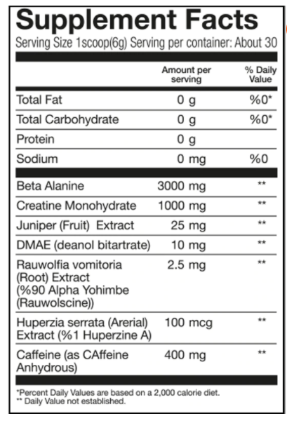 MUSCLE RULZ JET RULZ XTREME PRE-WORKOUT