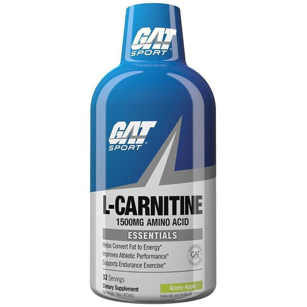 GAT Sport Essentials Liquid L-Carnitine 1500 Green Apple 16 Oz