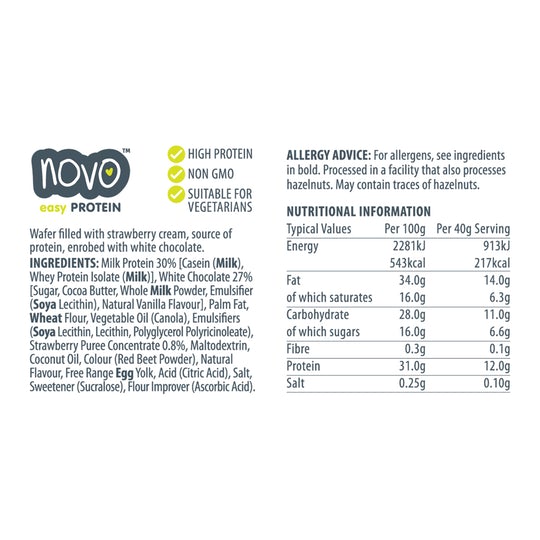 Novo Protein Wafer - Strawberries & Cream