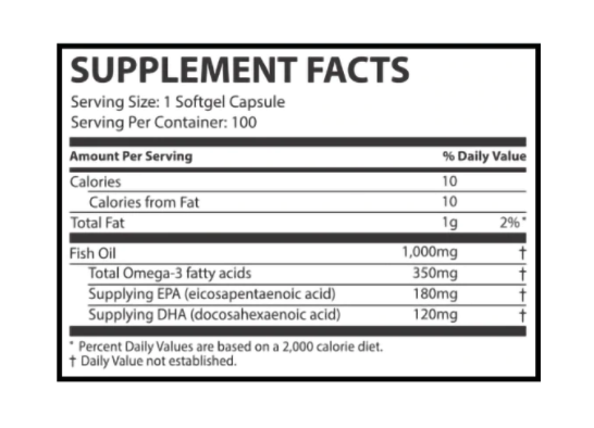 MUSCLE RULZ OMEGA-3 FISH OIL 100 Softgels