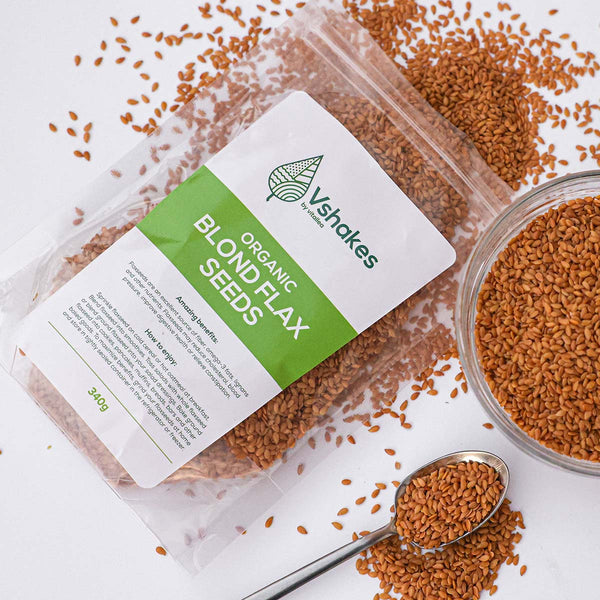 Organic Blond Flax Seeds 340g | Vitallea | Superfoods