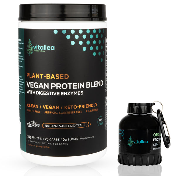 Vitallea Plant-Based Organic Vegan Protein Blend - 30 Servings